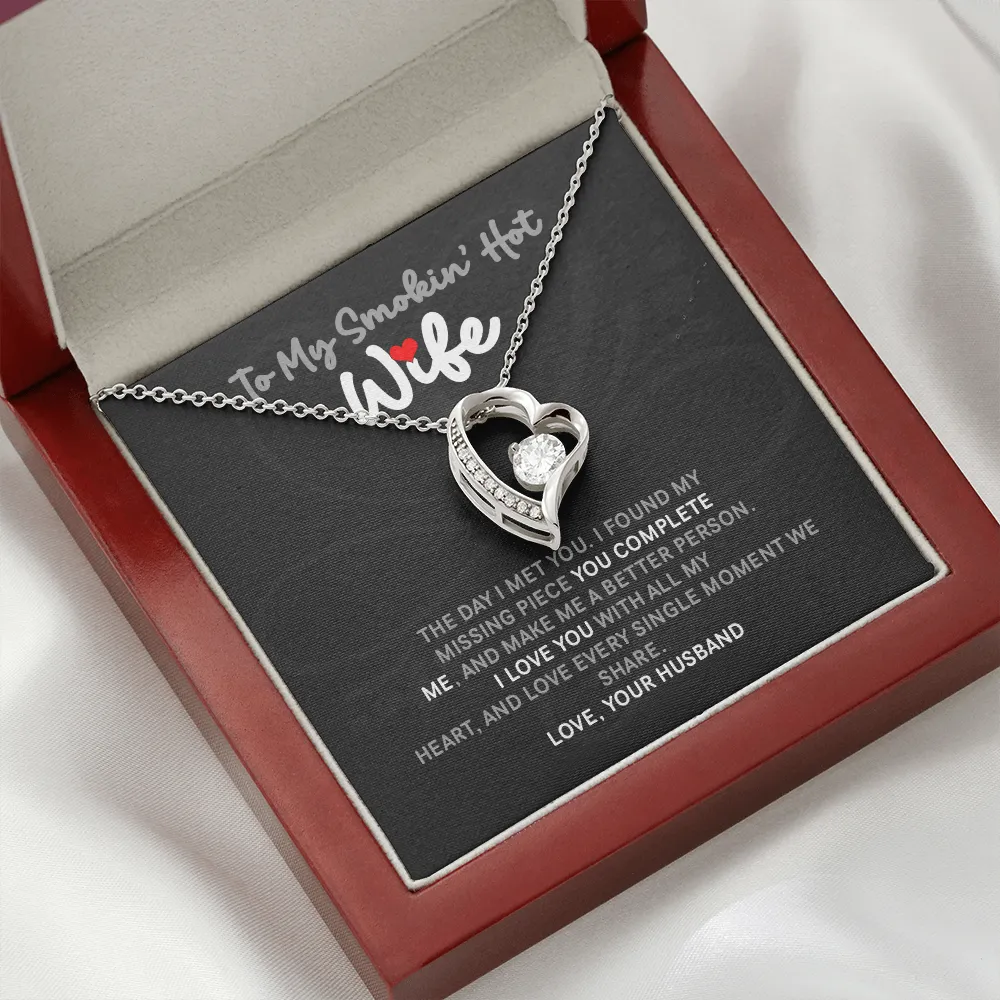 To My Smokin' Hot Wife Forever Love Necklace