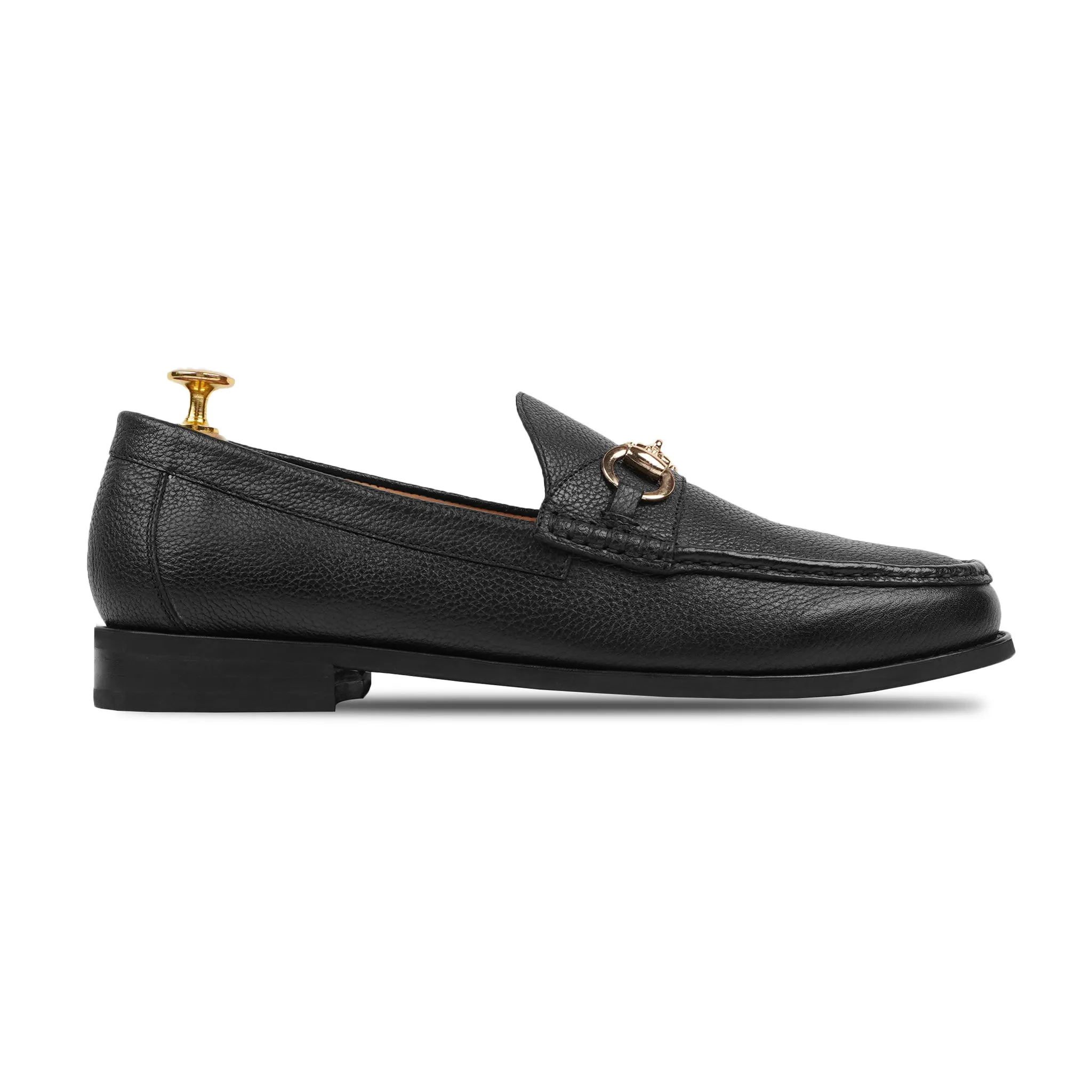 Tom - Men's Black Pebble Grain Loafer