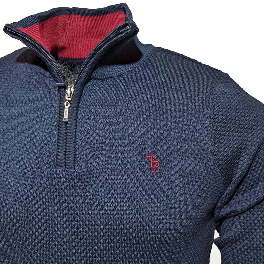 Tom Penn 1/4 Zip - Mayo Navy