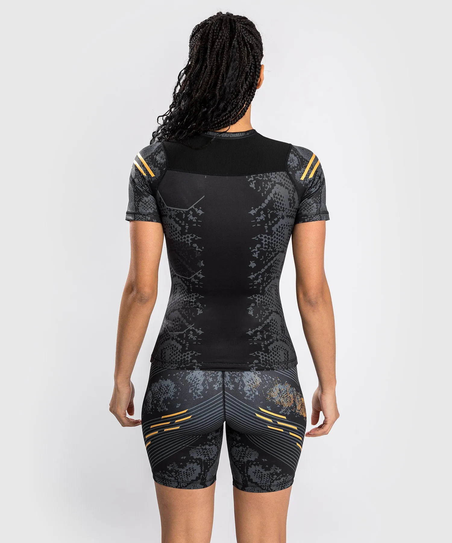 Venum Womens Performance Short-Sleeve Rashguard - UFC Adrenaline Authentic Fight Night Champion Edition