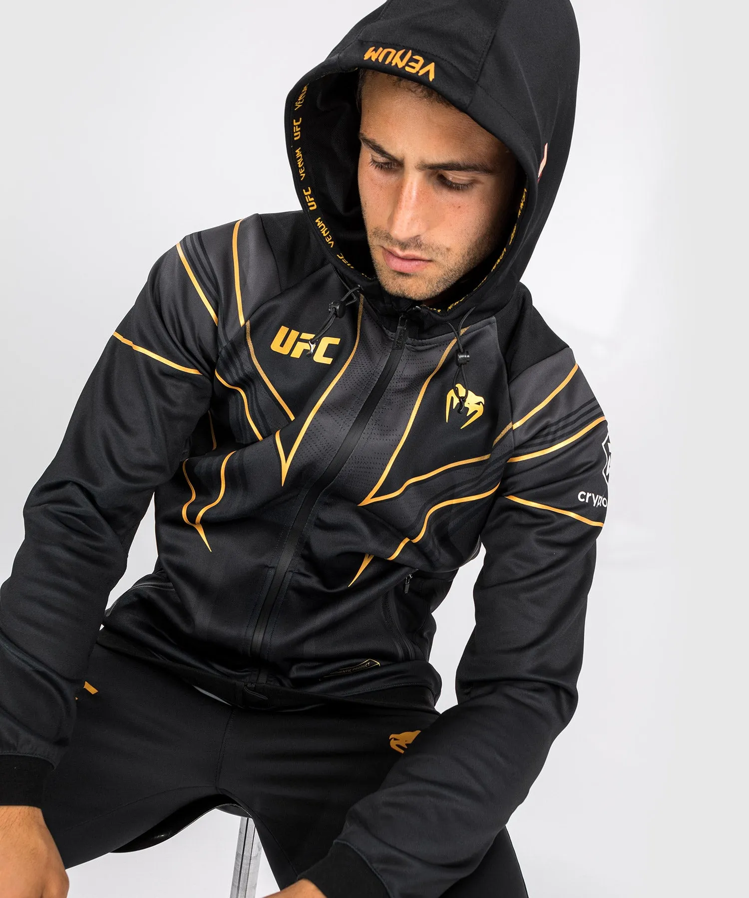 Venum Mens UFC Fight Night 2.0 Authentic Champion Walkout Hoodie - Venum