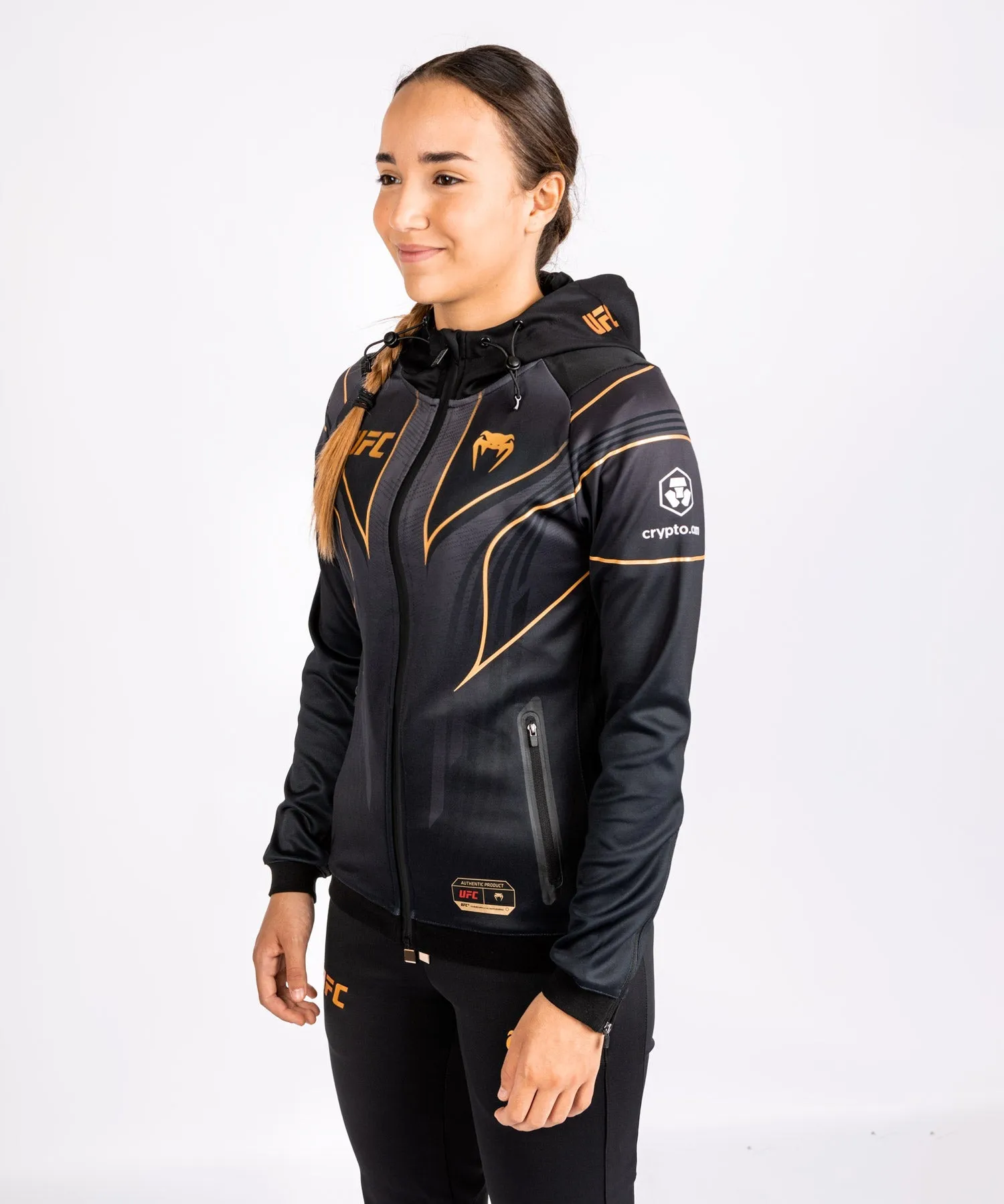 UFC Venum Personalized Authentic Fight Night 2.0 Kit by Venum Women's Walkout Hoodie - Champion