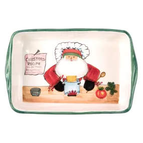 VIETRI Old St. Nick Rectangular Baker w/ Chef