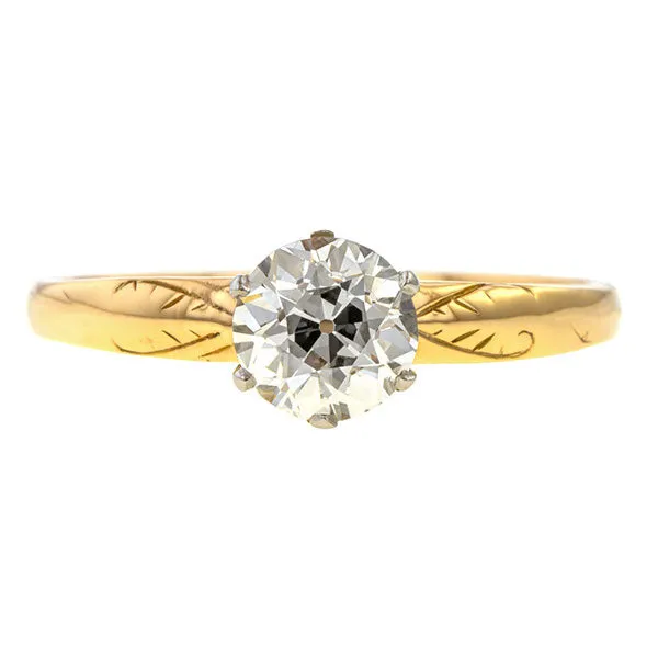 Vintage Engagement Ring, Old European 1.03ct.