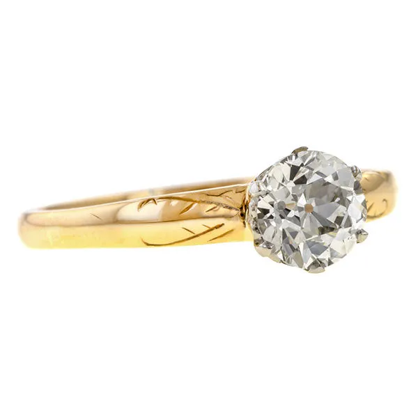 Vintage Engagement Ring, Old European 1.03ct.